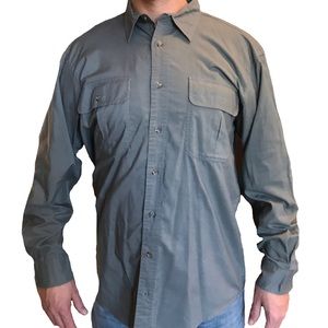 Cabela’s Grey Men’s Button Down Shirt Size L Tall